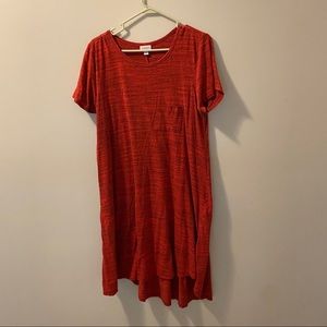 Lula Roe Carly Heather Red XL